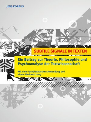 cover image of Subtile Signale in Texten